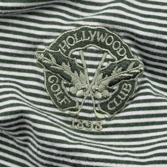 Polo Golf Ralph Lauren Mens XL Polo Shirt Green White Hollwood Golf Embroidery - Picture 7 of 7